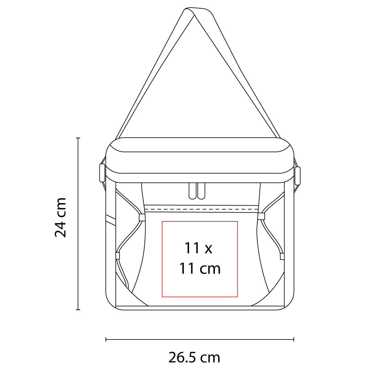Hielera de Poliester Impermeable con Bolsas y Red Lateral - Gris - Image 4