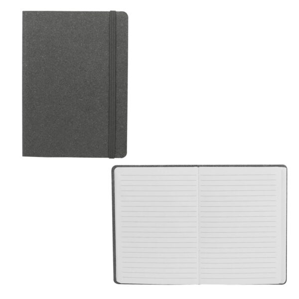 Libreta Ecológica con Elástico y Hojas Rayadas de Algodón Reciclado