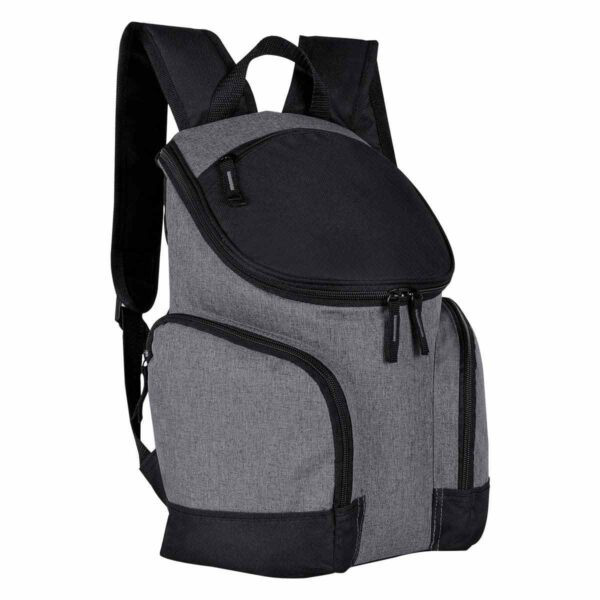 Mochila Hielera Promocional de Poliéster en Color Gris, Ideal para Viajes