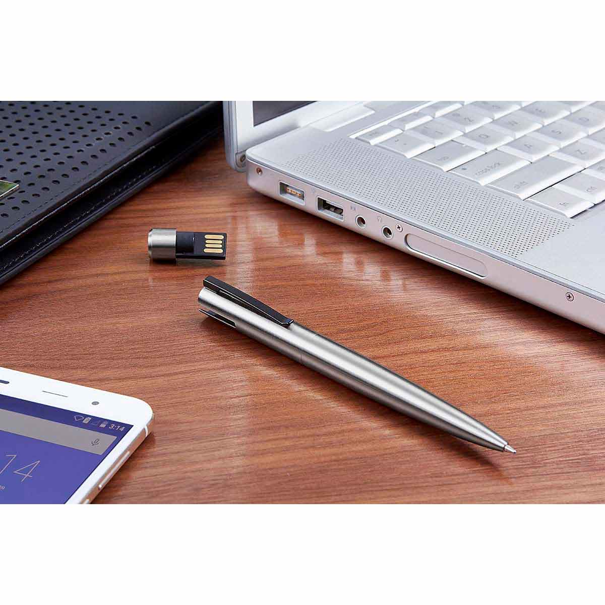 Bolígrafo Metálico con USB de 8GB para Grabado y Serigrafía - Image 6