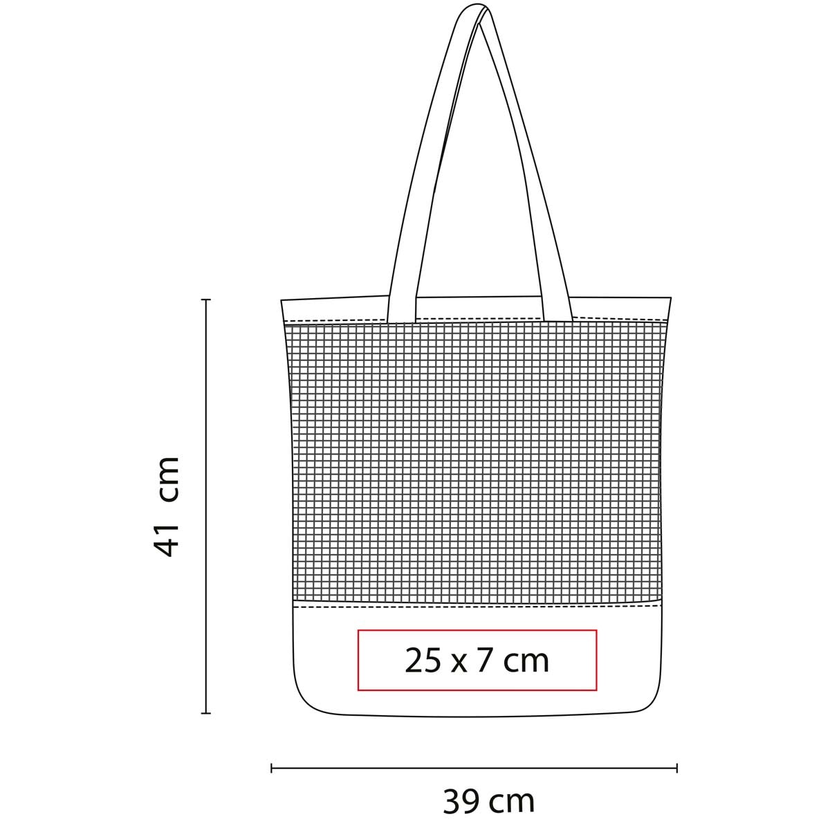 Bolsa de Algodón Beige sin Fuelle para Promociones con Serigrafía - Image 2