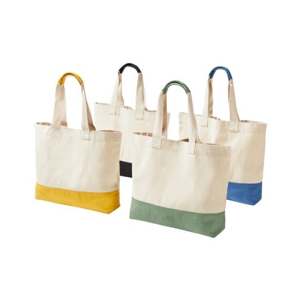 Bolsa de Algodón con Fuelle y Asa a Juego para Promociones