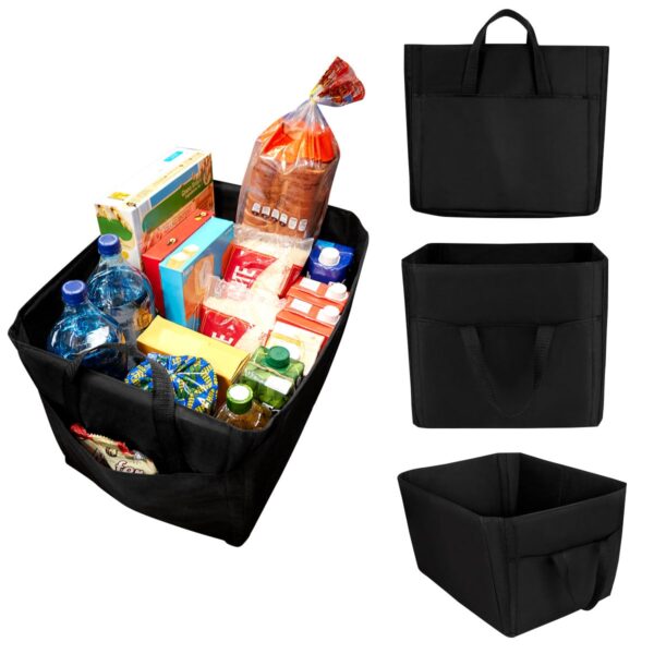 Bolsa Ecológica con Fuelle y Bolsillos Laterales, Serigrafía Personalizable