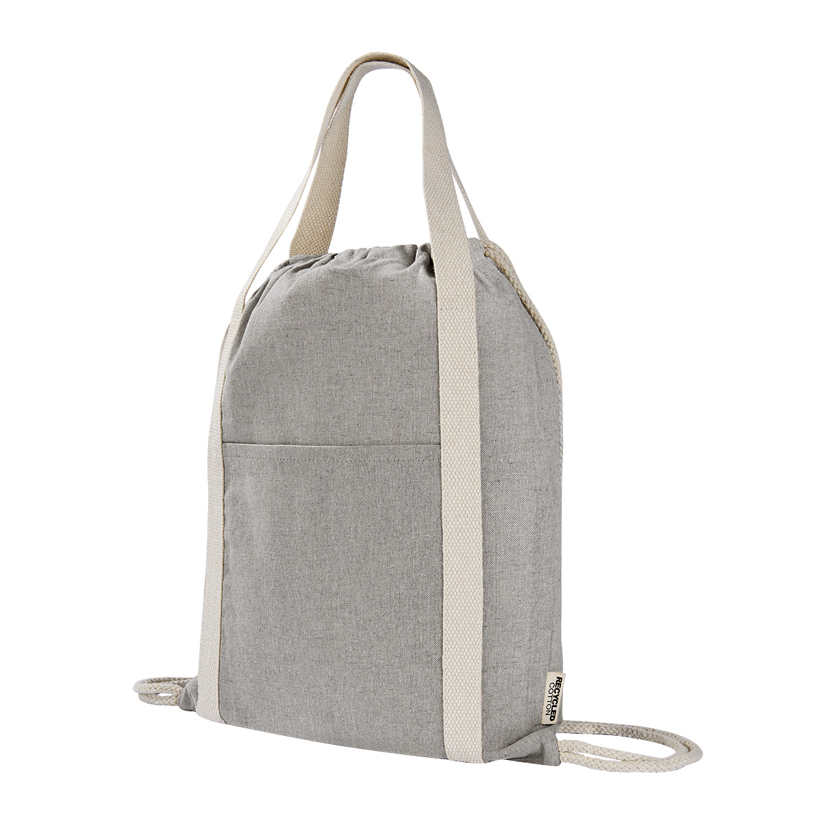 Bolsa-Mochila Ecológica de Algodón Reciclado con Tirantes de Cordón - Image 2