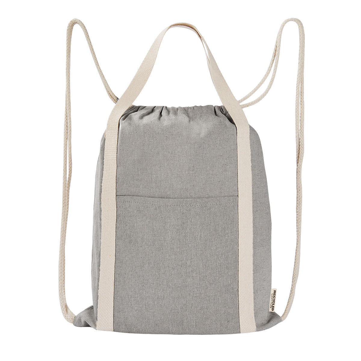 Bolsa-Mochila Ecológica de Algodón Reciclado con Tirantes de Cordón - Image 3