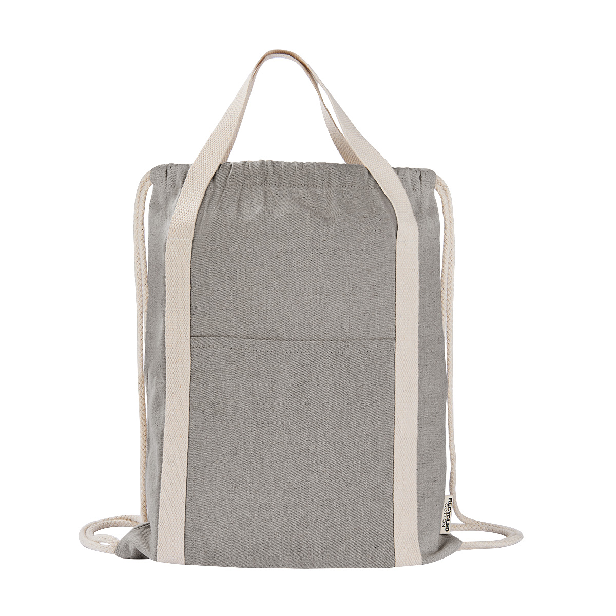Bolsa-Mochila Ecológica de Algodón Reciclado con Tirantes de Cordón - Image 4