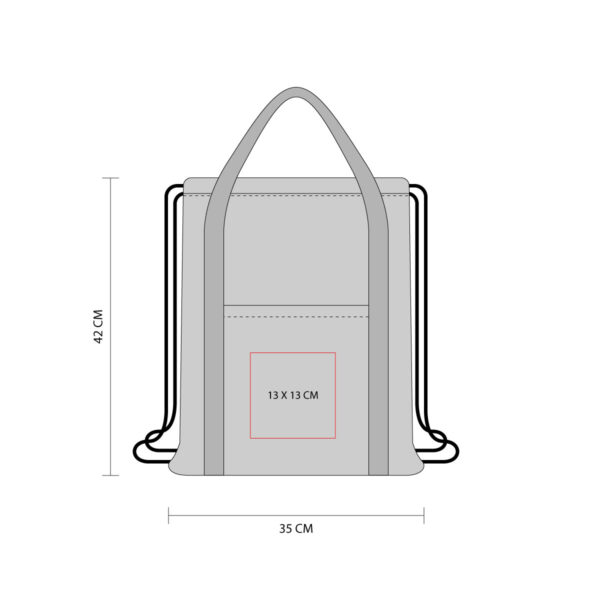 Bolsa-Mochila Ecológica de Algodón Reciclado con Tirantes de Cordón