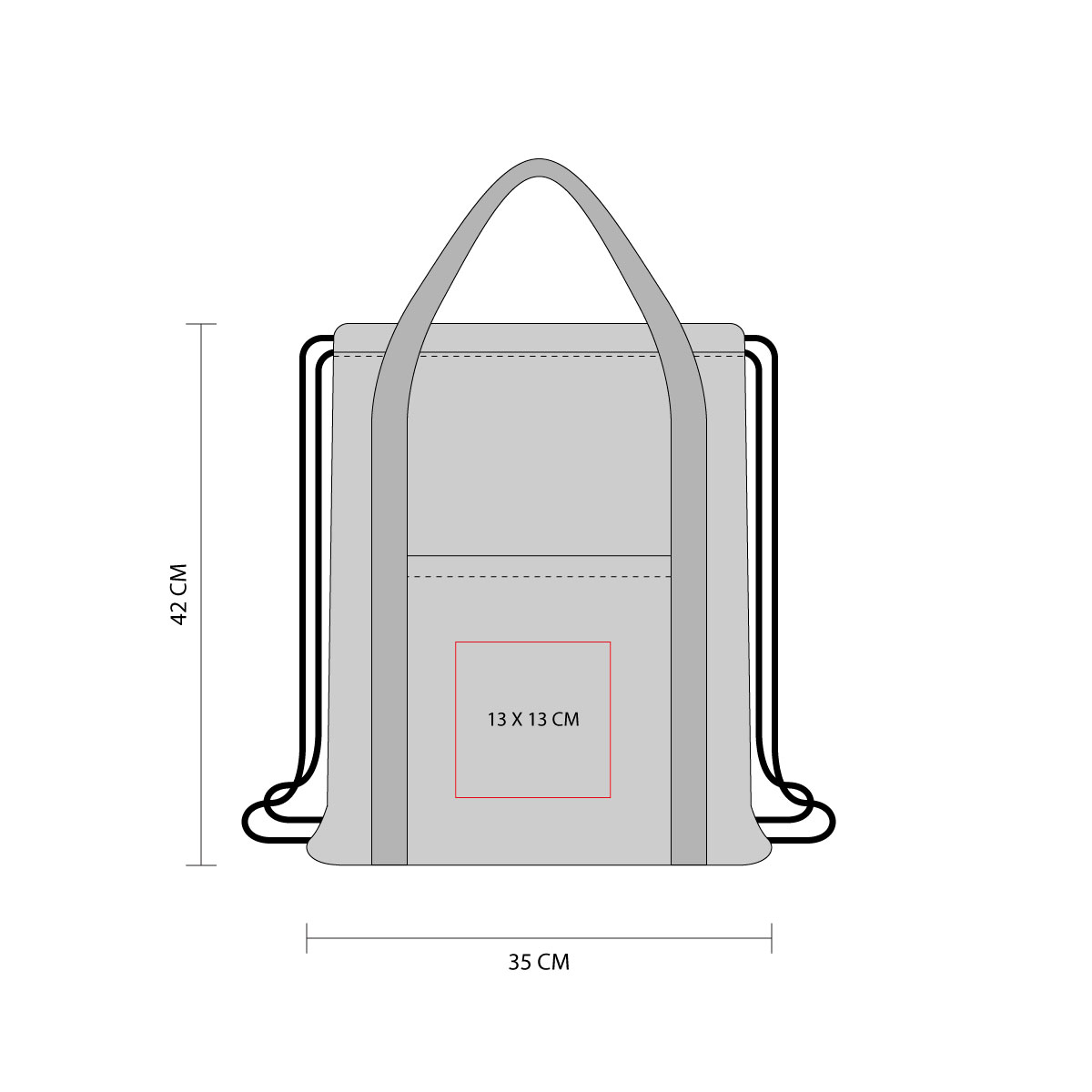 Bolsa-Mochila Ecológica de Algodón Reciclado con Tirantes de Cordón