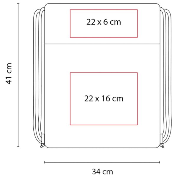 Bolsa-Mochila Promocional con Tirantes de Cordón - Poliéster 34x41 cm
