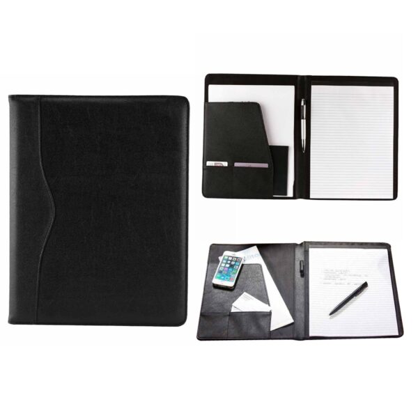 Elegante Carpeta de Curpiel Tamaño Carta con Block A4