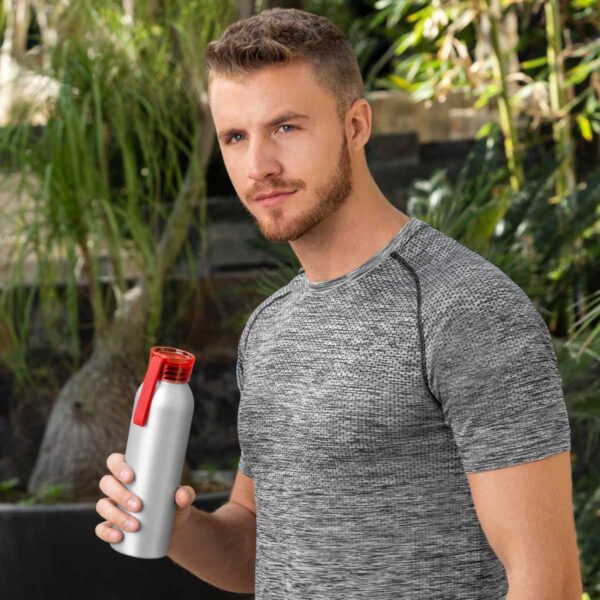 Cilindro Personalizable de Aluminio con Agarradera de Silicón y Tapa Rosca - 650 ML
