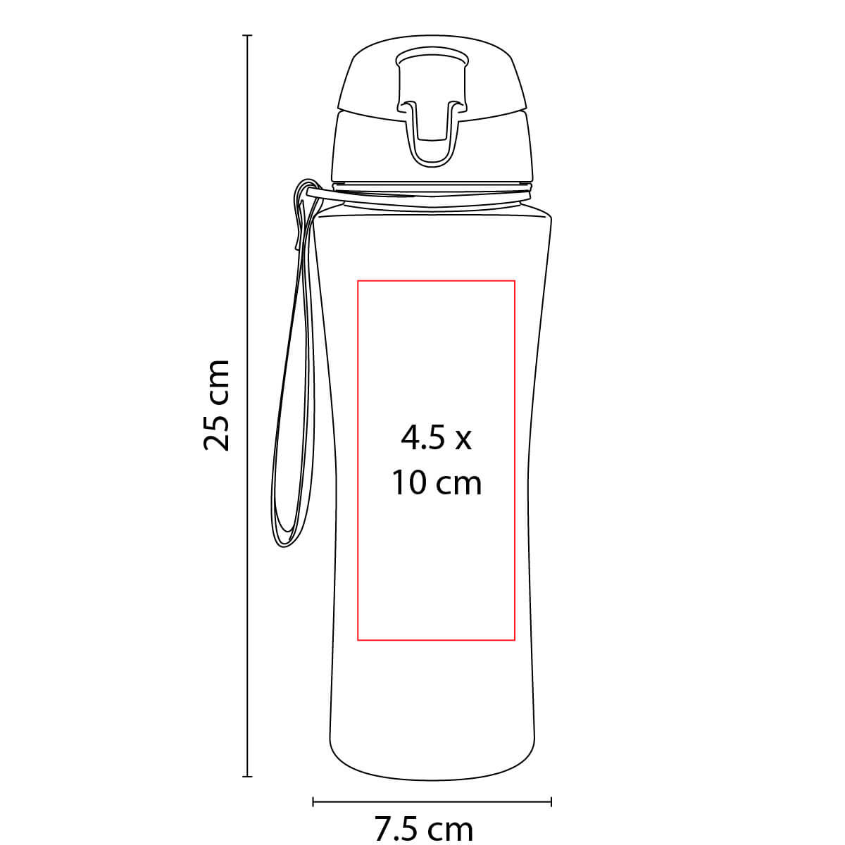 Cilindro promocional de plástico de 25 cm con impresión en tampografía - Image 2