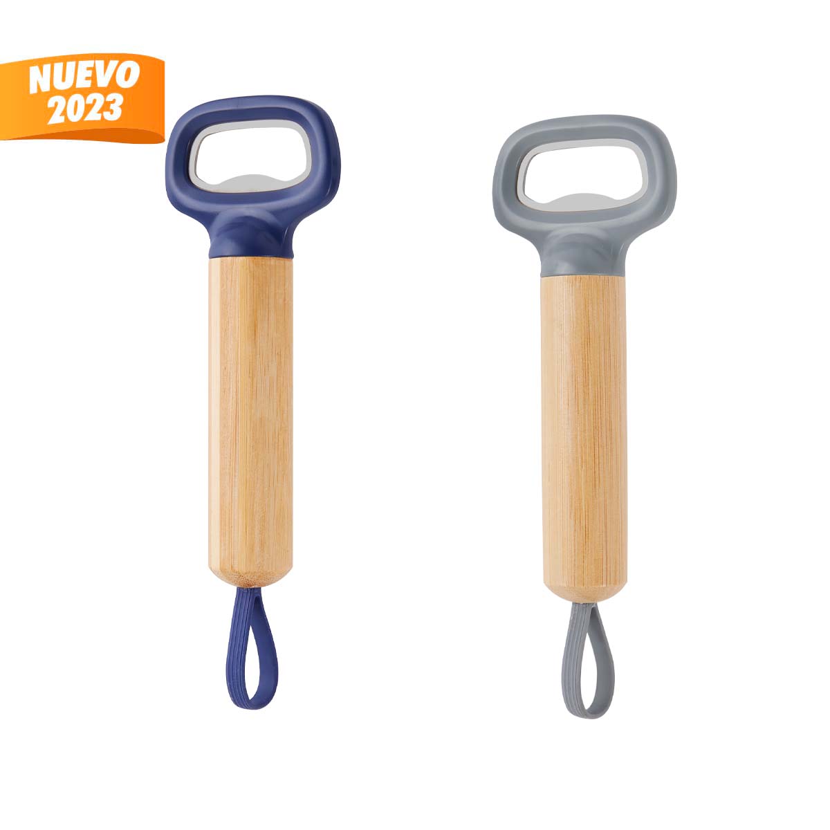 Destapador Ergonómico de Bambú y Acero Inoxidable con Asa de Silicón - Image 3
