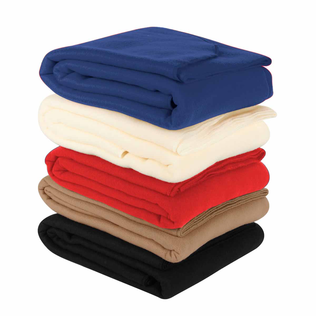 Frazada de Poliéster Bordada | Colores Azul, Beige y Hueso