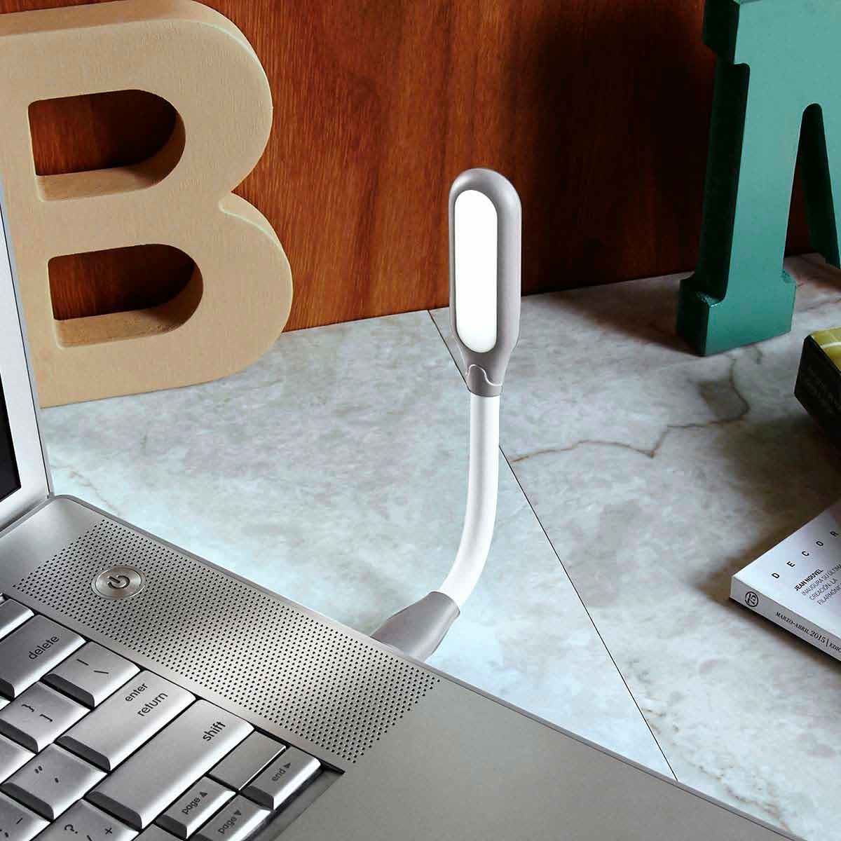 Lámpara promocional multifuncional personalizada en gris - Image 3