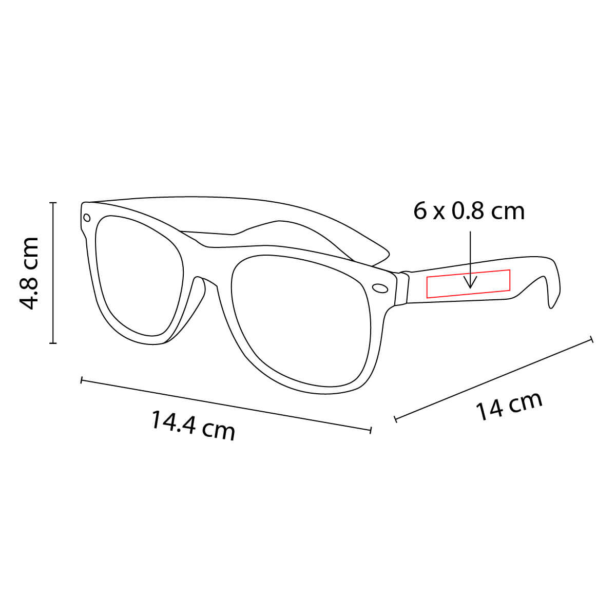 Lentes promocionales de plástico verde con tampografía - Perfectos para tus eventos