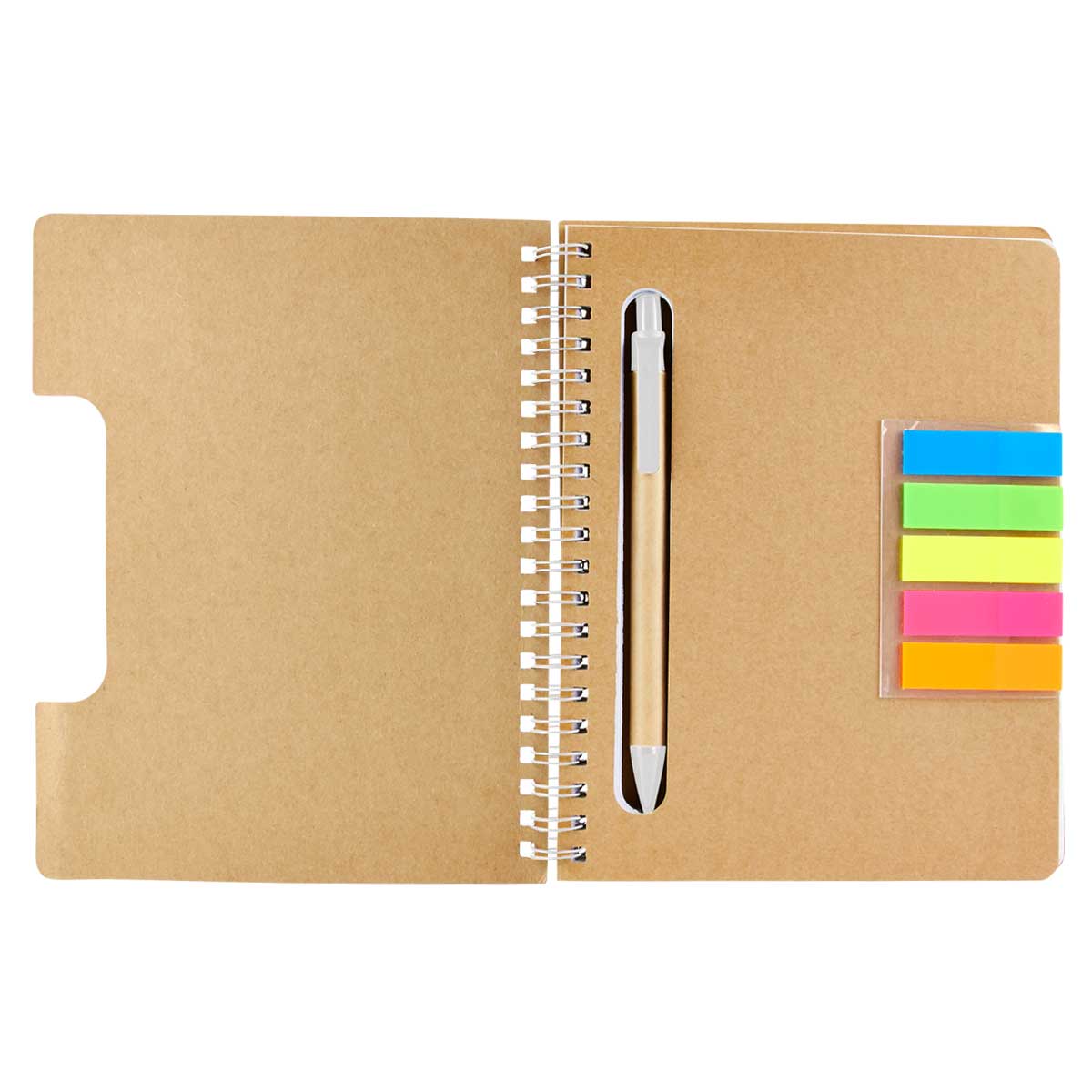 Libreta Ecológica de Cartón Beige Personalizable con Serigrafía - Image 2
