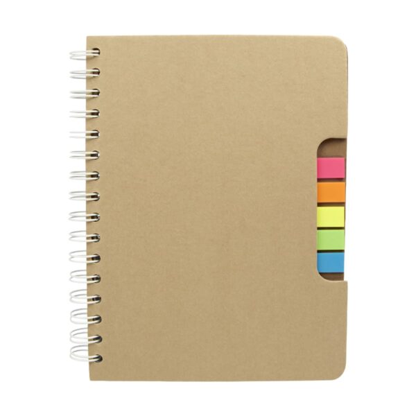 Libreta Ecológica de Cartón con Impresión Serigráfica Beige 17.5 x 22 cm