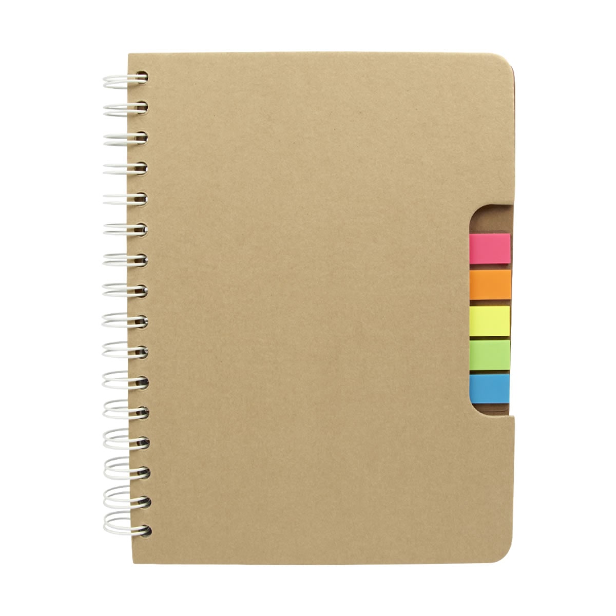 Libreta Ecológica de Cartón con Impresión Serigráfica Beige 17.5 x 22 cm