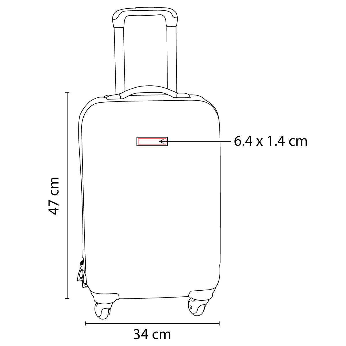 Maleta Promocional de Viaje con Serigrafía, Color Negro, Amplia y Versátil - Image 5