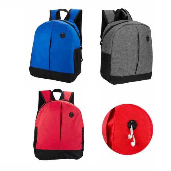 Mochila Promocional de Loneta con Serigrafía y Bordado - Colores Vibrantes