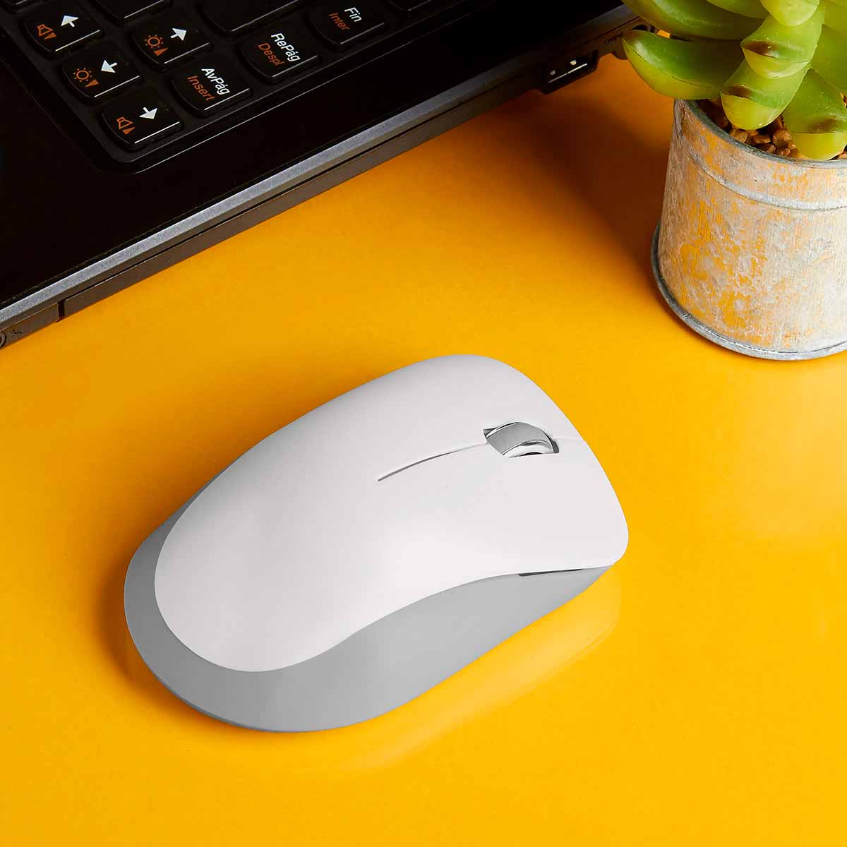 Mouse Inalámbrico Personalizable Tamaño Compacto Blanco para Regalos Promocionales - Image 2
