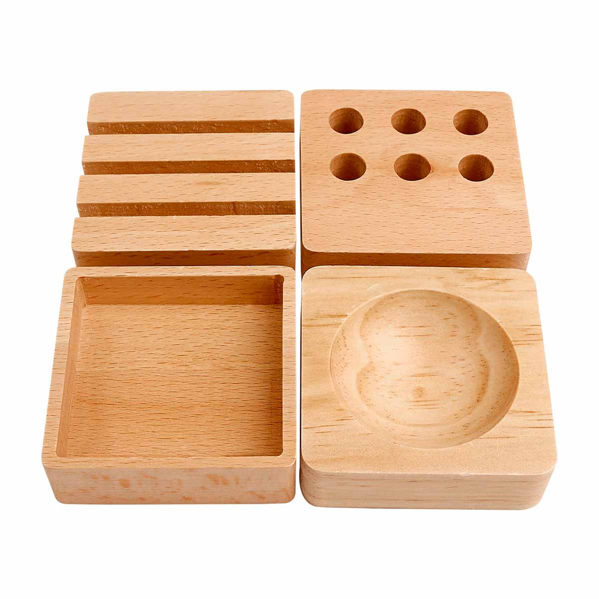 Elegante Organizadores de Escritorio de Madera con Serigrafía - SET IZABAL