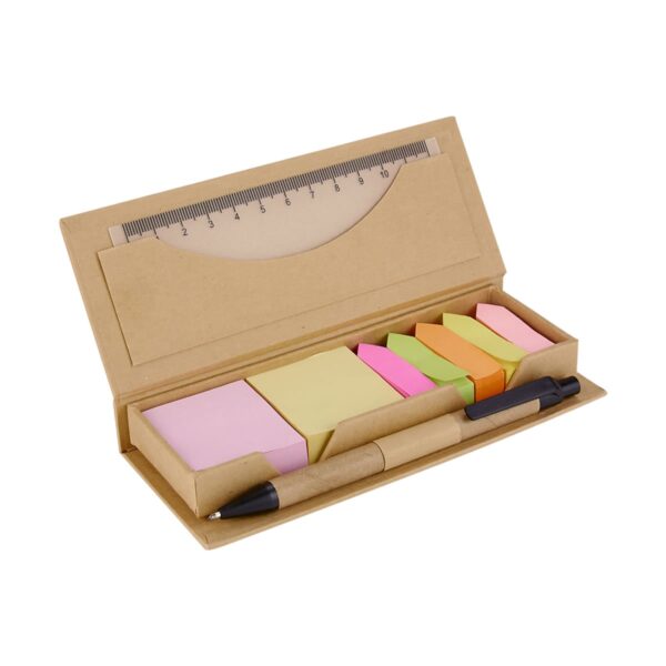 Porta Notas Inzia: Set de Notas Adhesivas Personalizadas en Beige