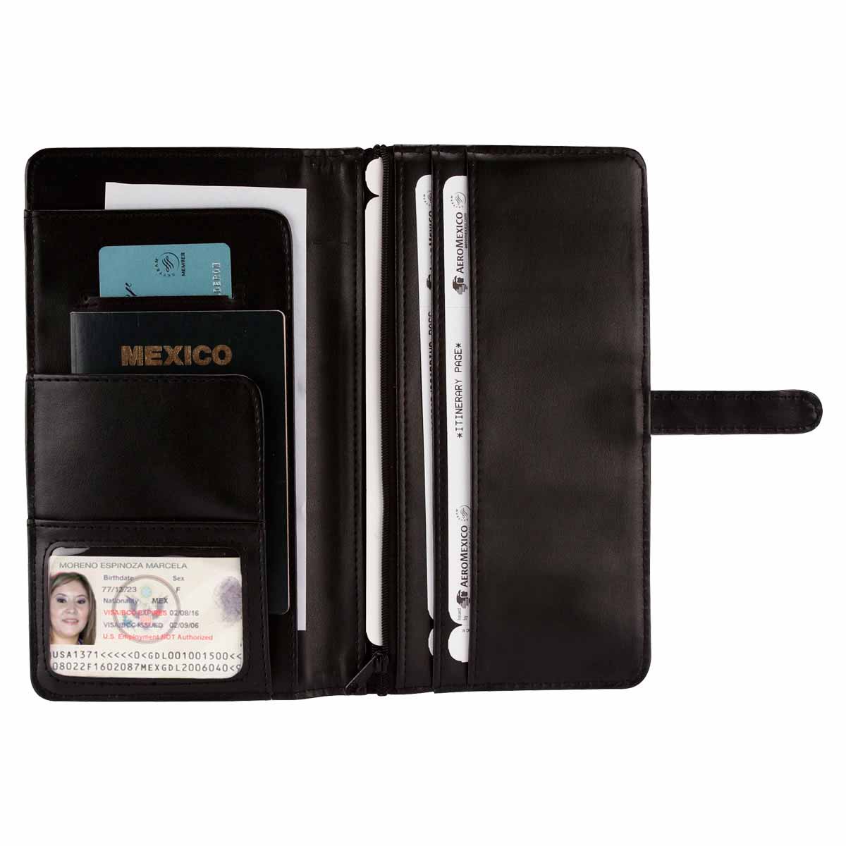 Elegante Porta Pasaporte de Curpiel Negro | Ideal para Viajes - Image 2