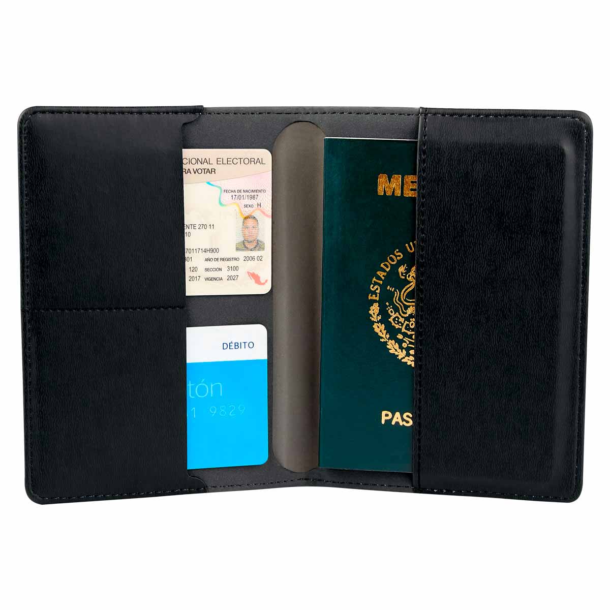 Elegante Porta Pasaporte de Poliéster en Gris con Impresión Personalizable - Image 2
