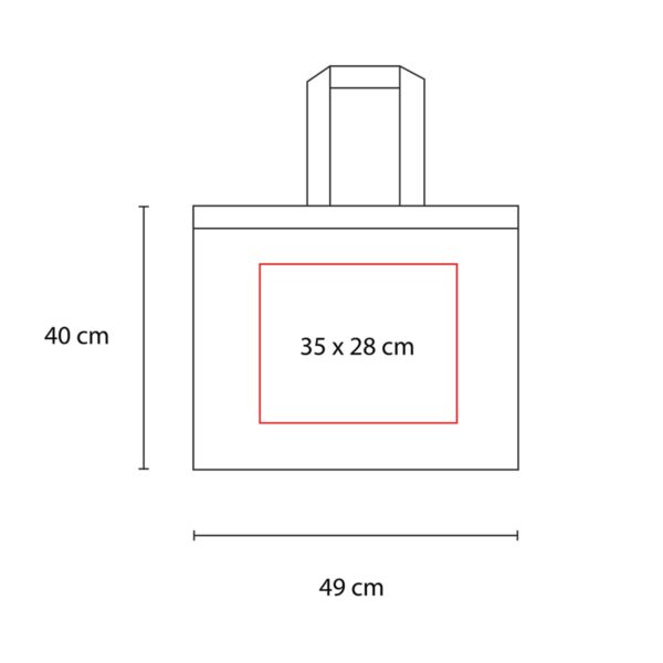 Bolsa Ecológica Sin Fuelle de Non Woven para Serigrafía en Varios Colores
