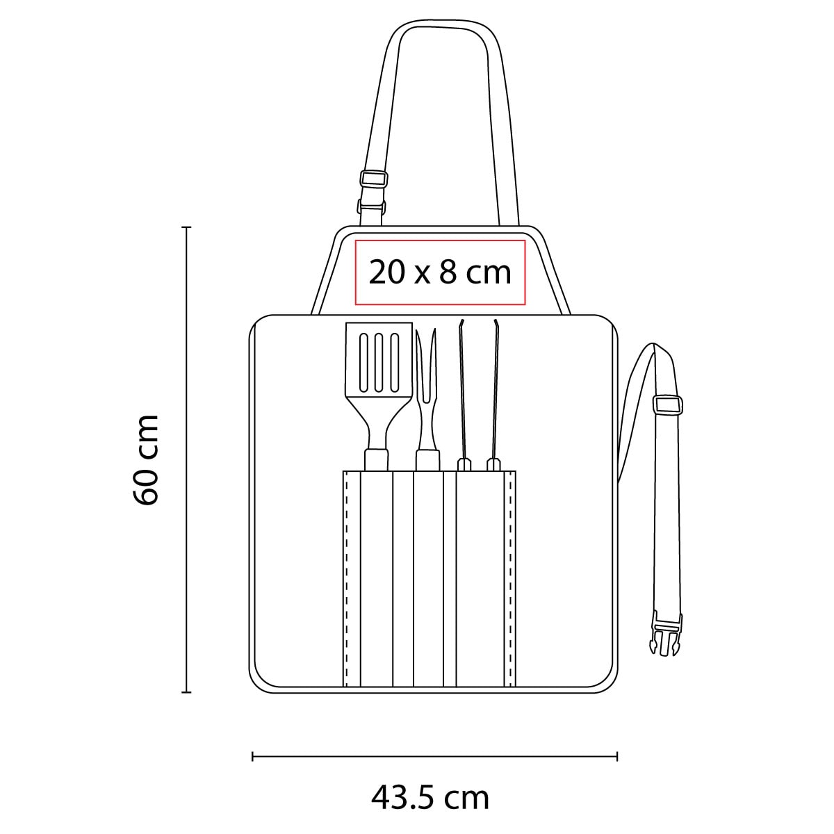 Set de BBQ Completo con Delantal, Espátula, Pinzas y Tenedor - Perfecto para Parrilladas - Image 4