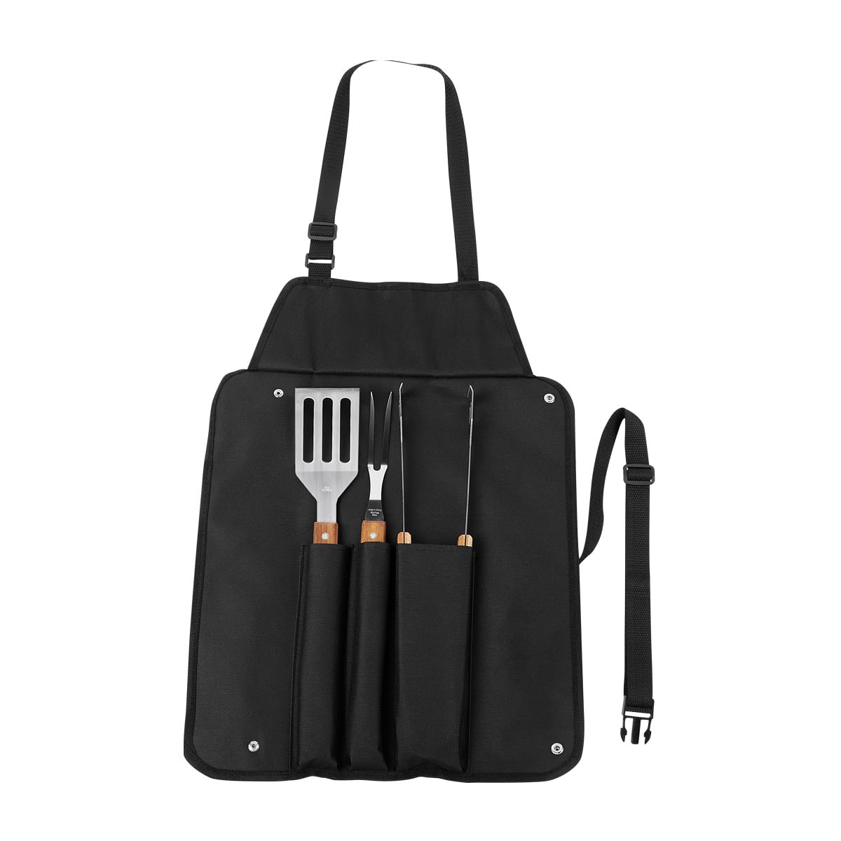 Set de BBQ Completo con Delantal, Espátula, Pinzas y Tenedor - Perfecto para Parrilladas