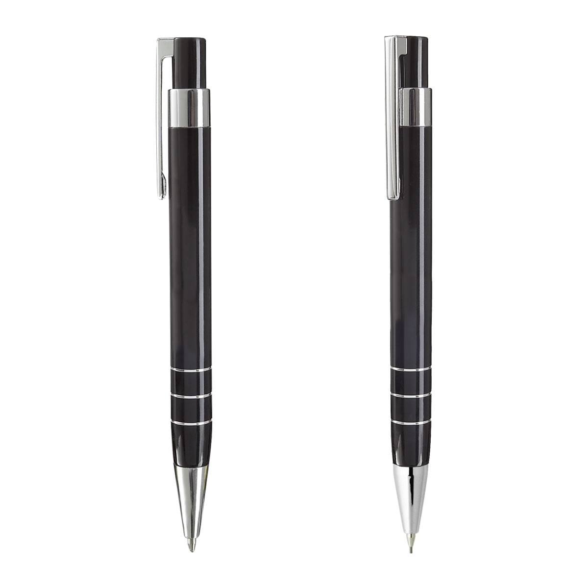 Elegante Set de Bolígrafo y Lapicera de Curpiel y Aluminio - Ideal para Regalos Corporativos