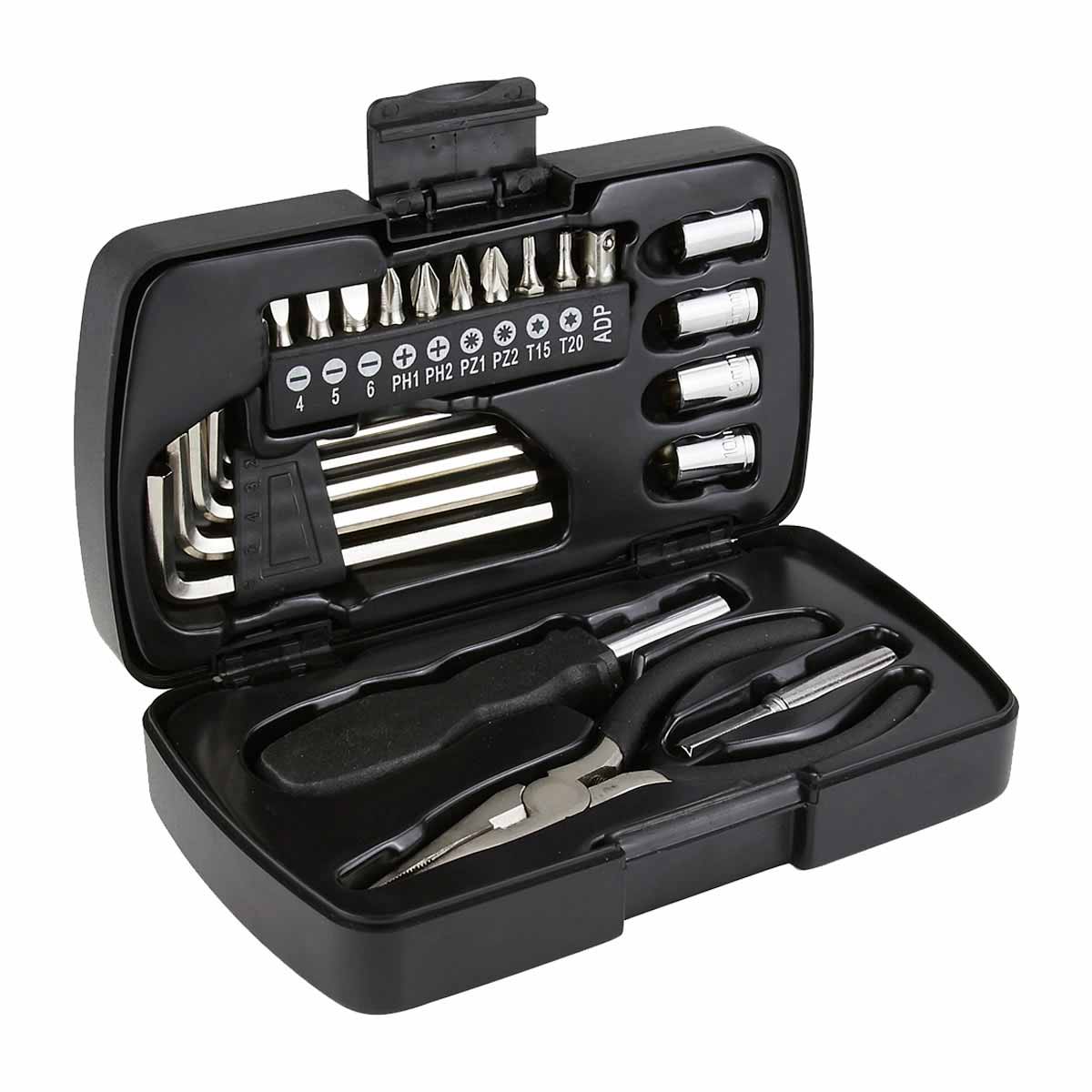 Set de Herramientas Personalizables con Estuche Compacto de Plástico y Metal