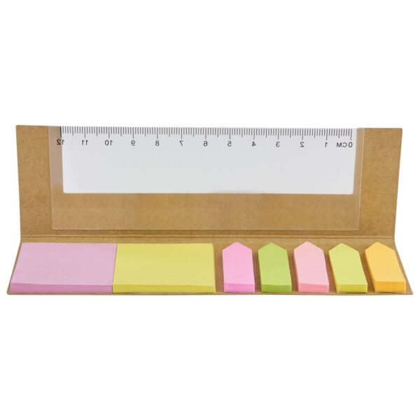 Set de Notas Adhesivas Personalizadas en Caja de Cartón, Beige 16x5 cm