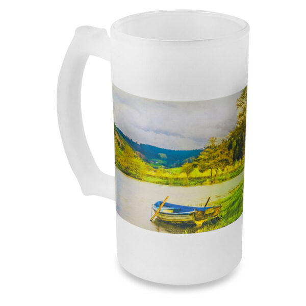 Elegante Tarro de Vidrio para Sublimación 16 oz - Blanco Frosty