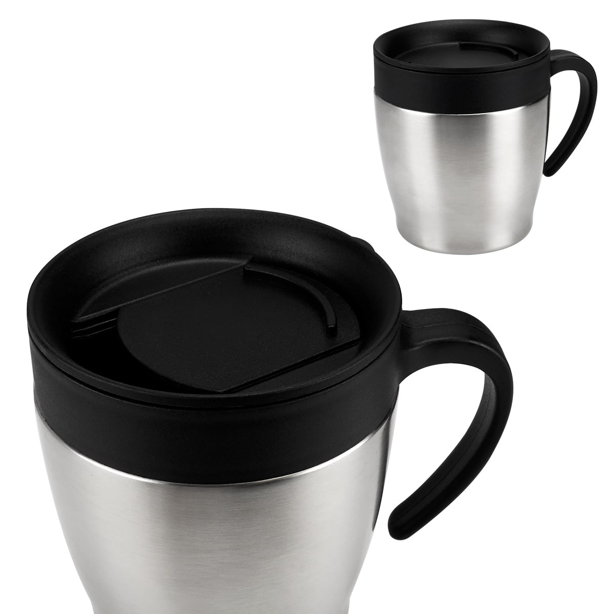 Taza Promocional de Acero Inoxidable con Doble Pared y Grabado Láser