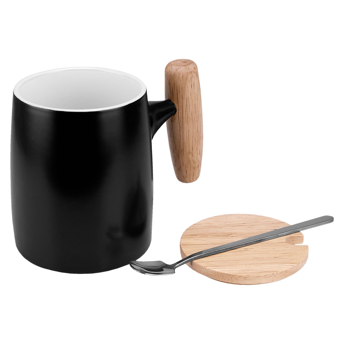 Taza de Porcelana con Tapa y Cuchara - Ideal para Regalos Corporativos - Image 4