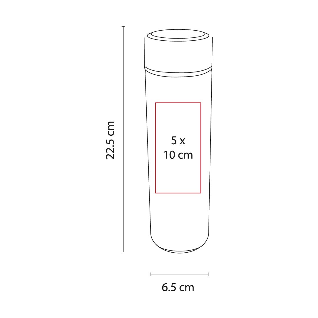 Termo de Acero Inoxidable con Infusionador de 500 ml - Personalizado con Grabado Láser