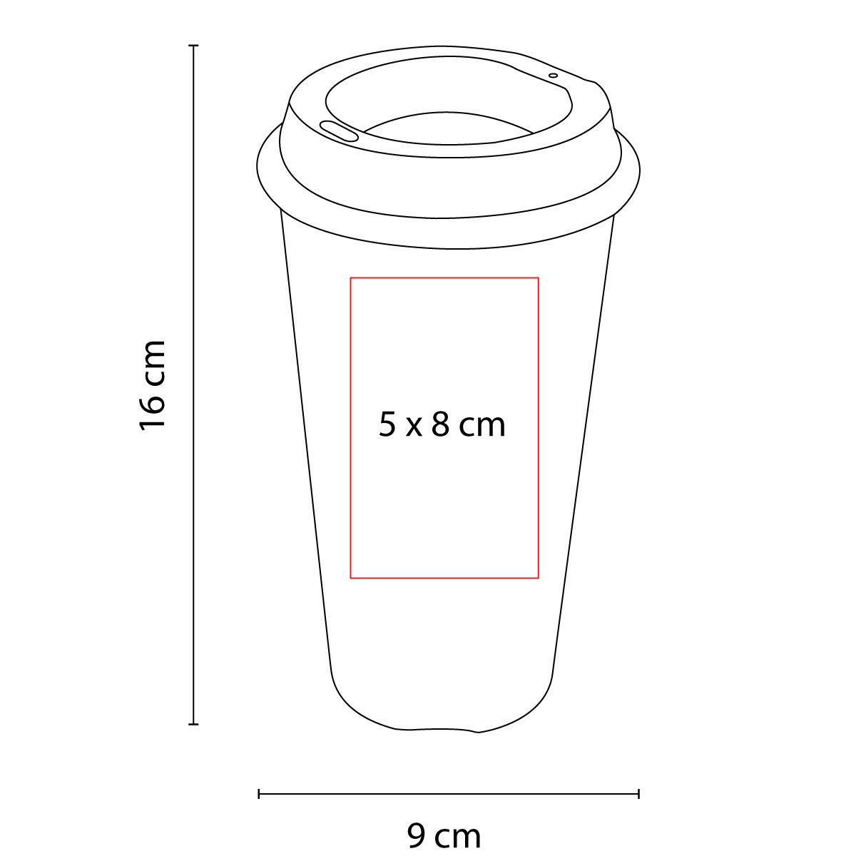 Vaso Personalizado de Plástico con Tapa - Colores Variados y Capacidad de 475 ml